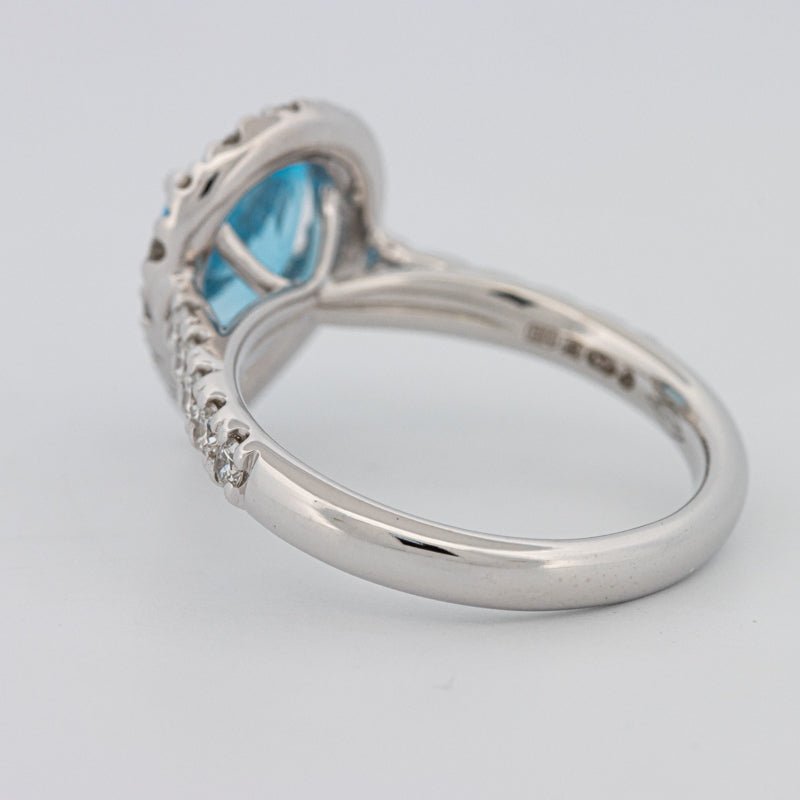 1.50 CT Pear - shape Topaz Halo Ring - ZIZOV DIAMONDS