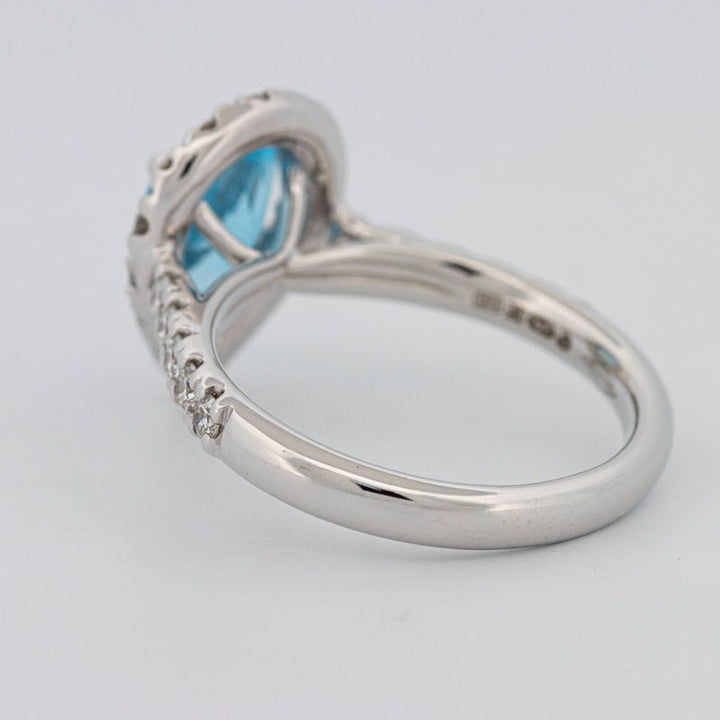 1.50 CT Pear - shape Topaz Halo Ring - ZIZOV DIAMONDS