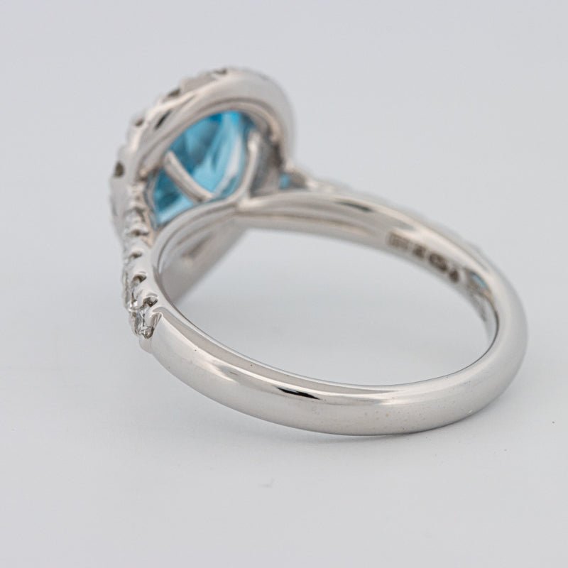 1.50 CT Pear - shape Topaz Halo Ring - ZIZOV DIAMONDS