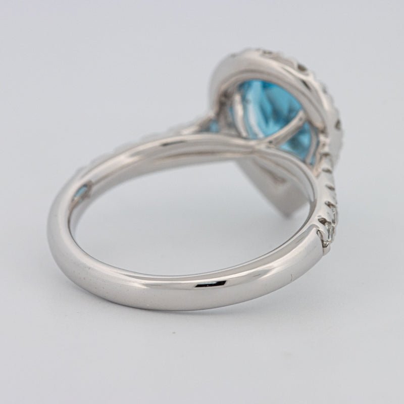 1.50 CT Pear - shape Topaz Halo Ring - ZIZOV DIAMONDS