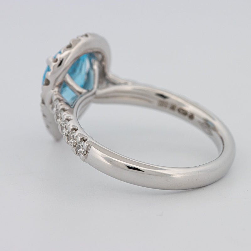 1.50 CT Pear - shape Topaz Halo Ring - ZIZOV DIAMONDS