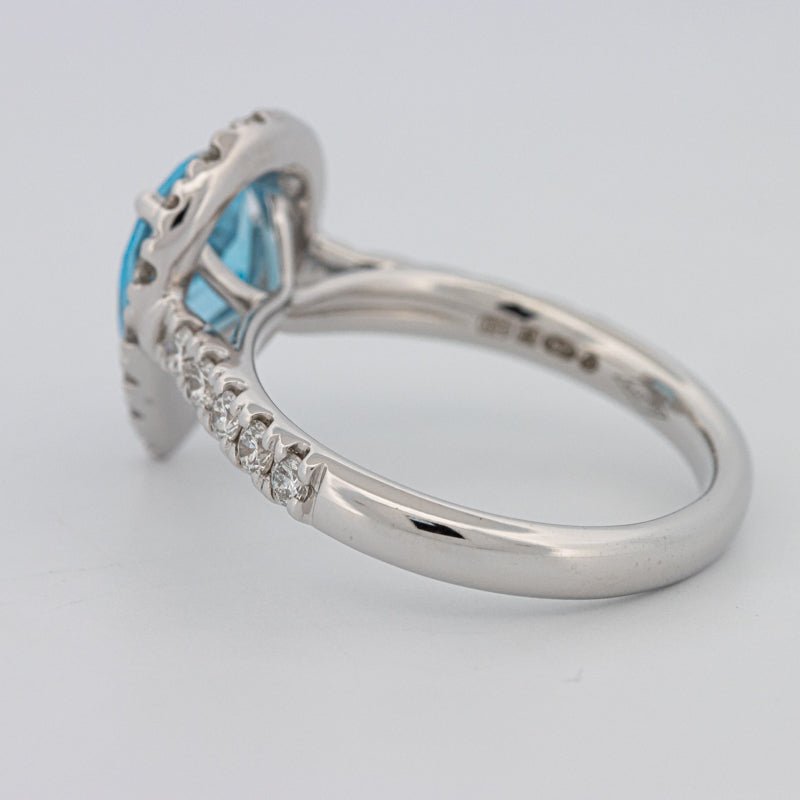 1.50 CT Pear - shape Topaz Halo Ring - ZIZOV DIAMONDS
