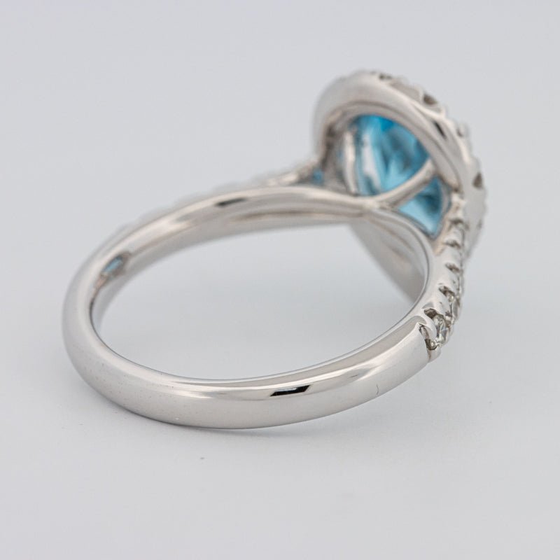 1.50 CT Pear - shape Topaz Halo Ring - ZIZOV DIAMONDS