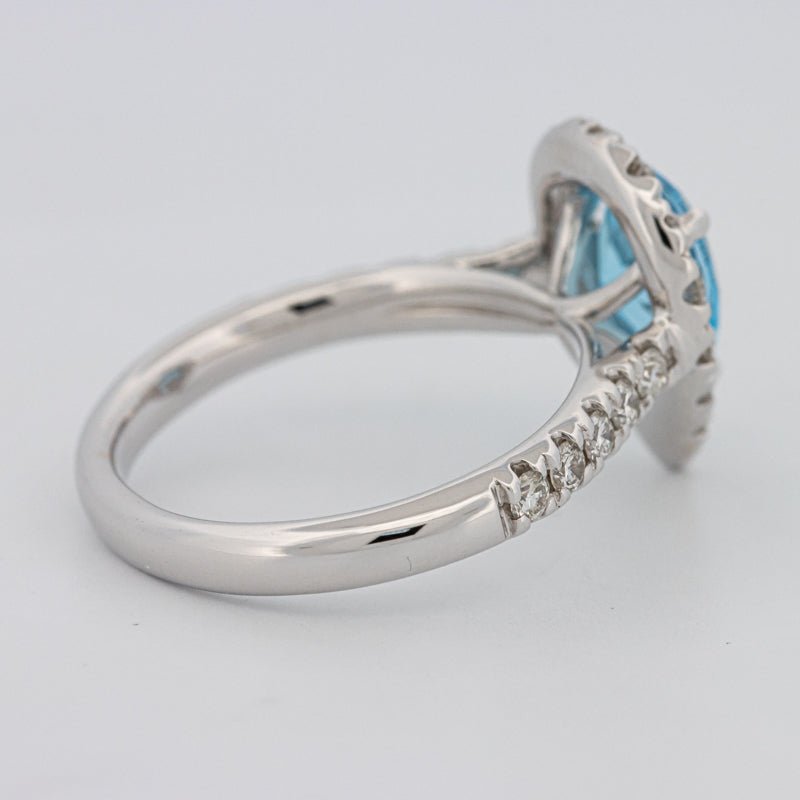 1.50 CT Pear - shape Topaz Halo Ring - ZIZOV DIAMONDS