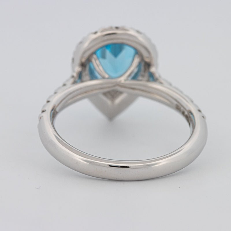 1.50 CT Pear - shape Topaz Halo Ring - ZIZOV DIAMONDS