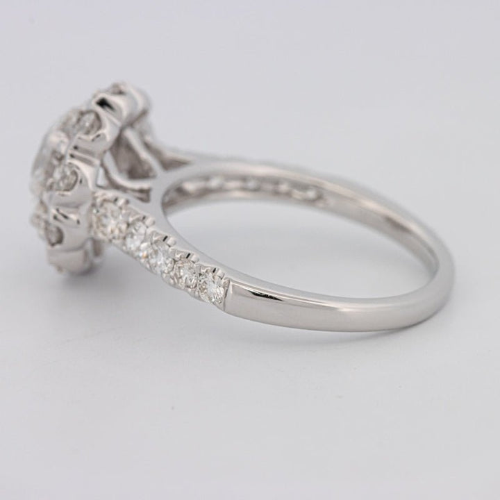 1.50 CT Round Cut Halo Pavé Solitaire (LG) - ZIZOV DIAMONDS