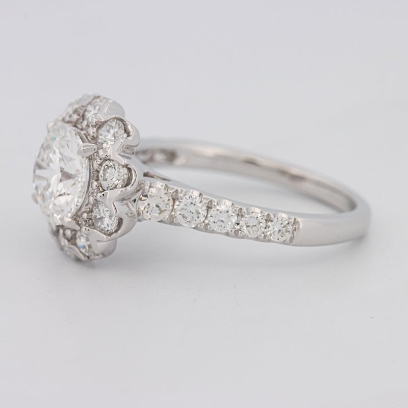 1.50 CT Round Cut Halo Pavé Solitaire (LG) - ZIZOV DIAMONDS
