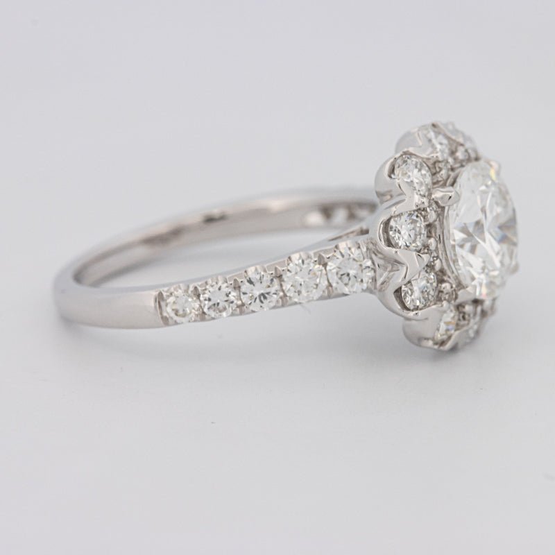 1.50 CT Round Cut Halo Pavé Solitaire (LG) - ZIZOV DIAMONDS