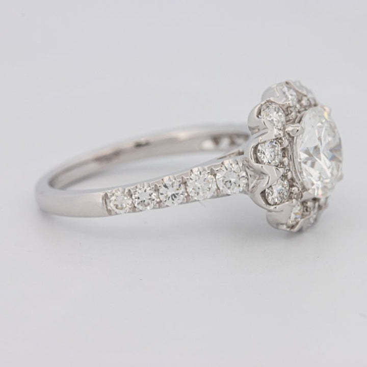 1.50 CT Round Cut Halo Pavé Solitaire (LG) - ZIZOV DIAMONDS