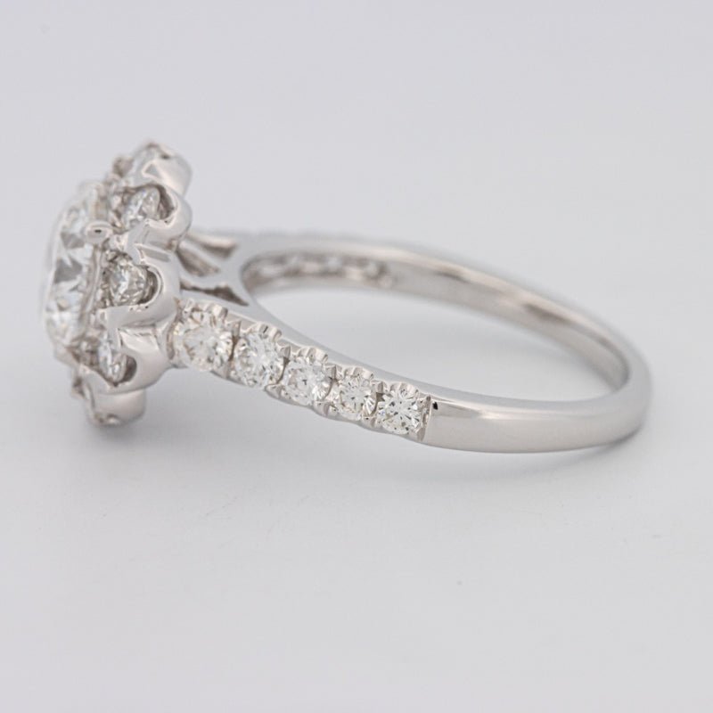 1.50 CT Round Cut Halo Pavé Solitaire (LG) - ZIZOV DIAMONDS