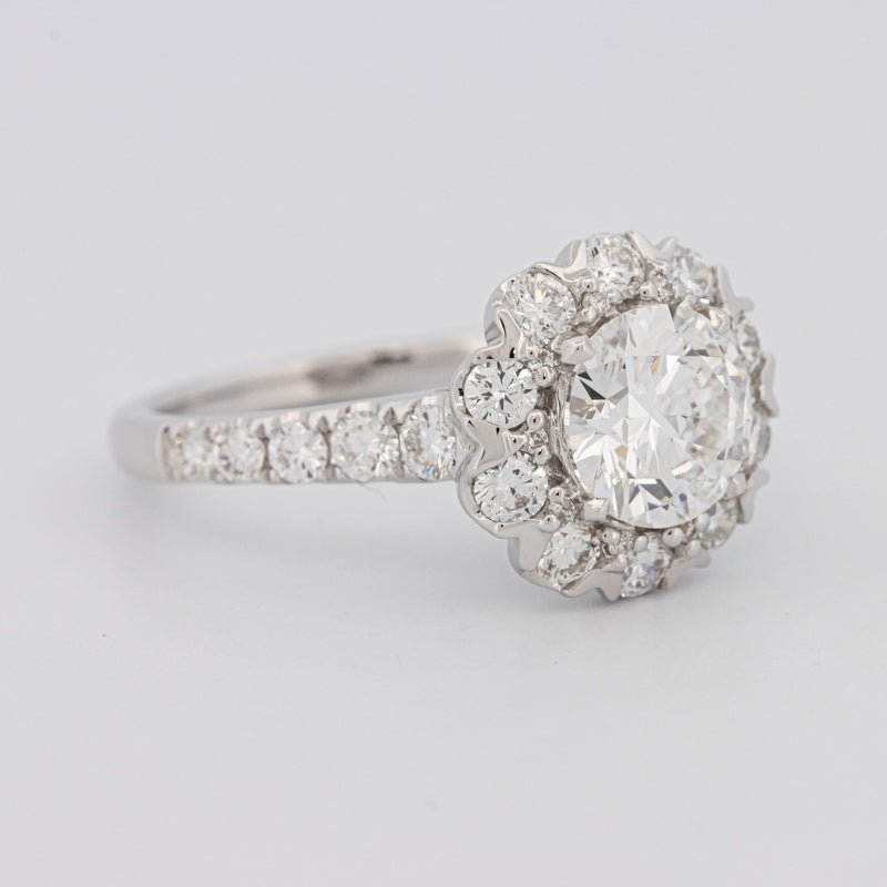 1.50 CT Round Cut Halo Pavé Solitaire (LG) - ZIZOV DIAMONDS