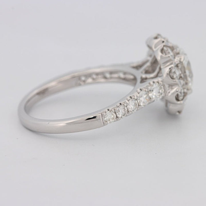 1.50 CT Round Cut Halo Pavé Solitaire (LG) - ZIZOV DIAMONDS