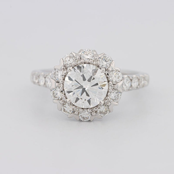 1.50 CT Round Cut Halo Pavé Solitaire (LG) - ZIZOV DIAMONDS
