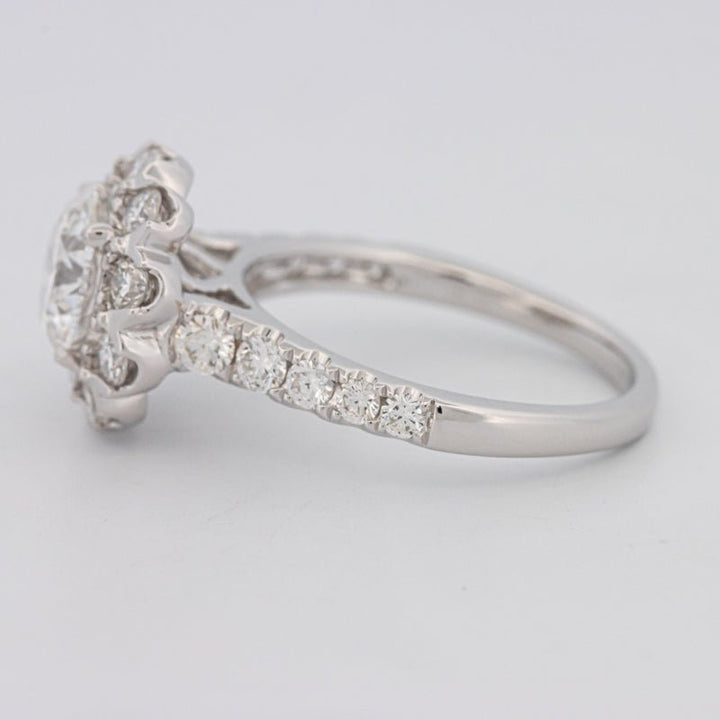 1.50 CT Round Cut Halo Pavé Solitaire (LG) - ZIZOV DIAMONDS