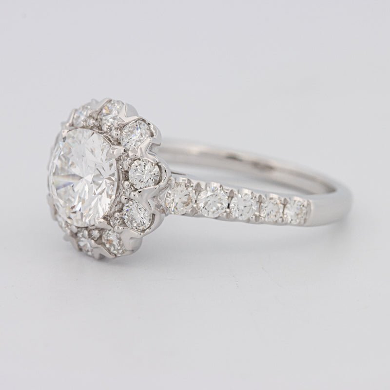 1.50 CT Round Cut Halo Pavé Solitaire (LG) - ZIZOV DIAMONDS