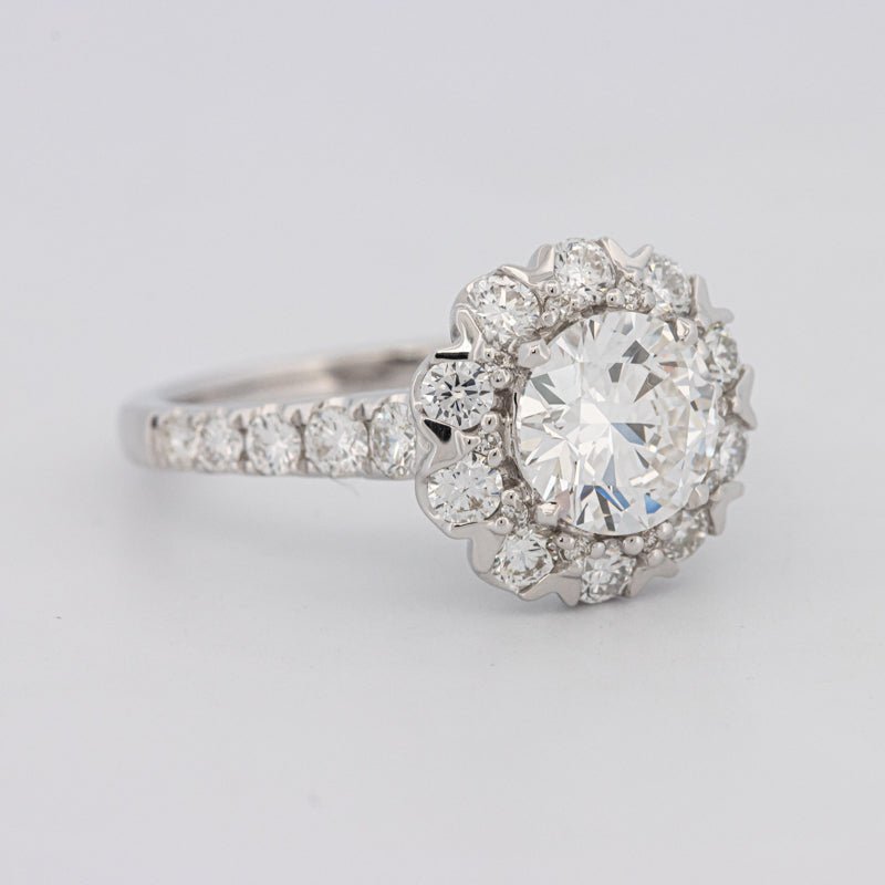 1.50 CT Round Cut Halo Pavé Solitaire (LG) - ZIZOV DIAMONDS