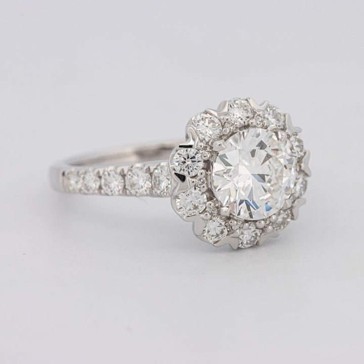 1.50 CT Round Cut Halo Pavé Solitaire (LG) - ZIZOV DIAMONDS