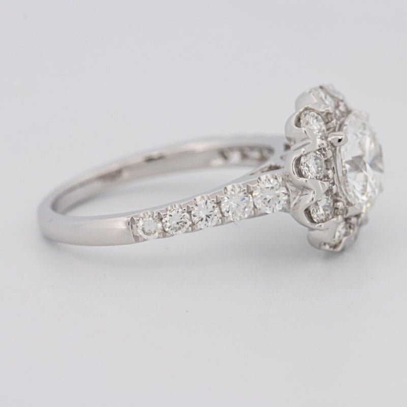 1.50 CT Round Cut Halo Pavé Solitaire (LG) - ZIZOV DIAMONDS
