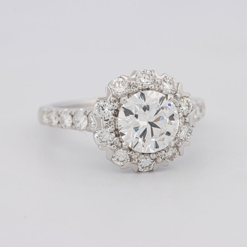 1.50 CT Round Cut Halo Pavé Solitaire (LG) - ZIZOV DIAMONDS