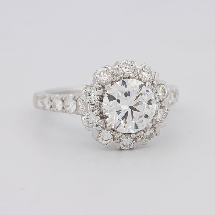 1.50 CT Round Cut Halo Pavé Solitaire (LG) - ZIZOV DIAMONDS