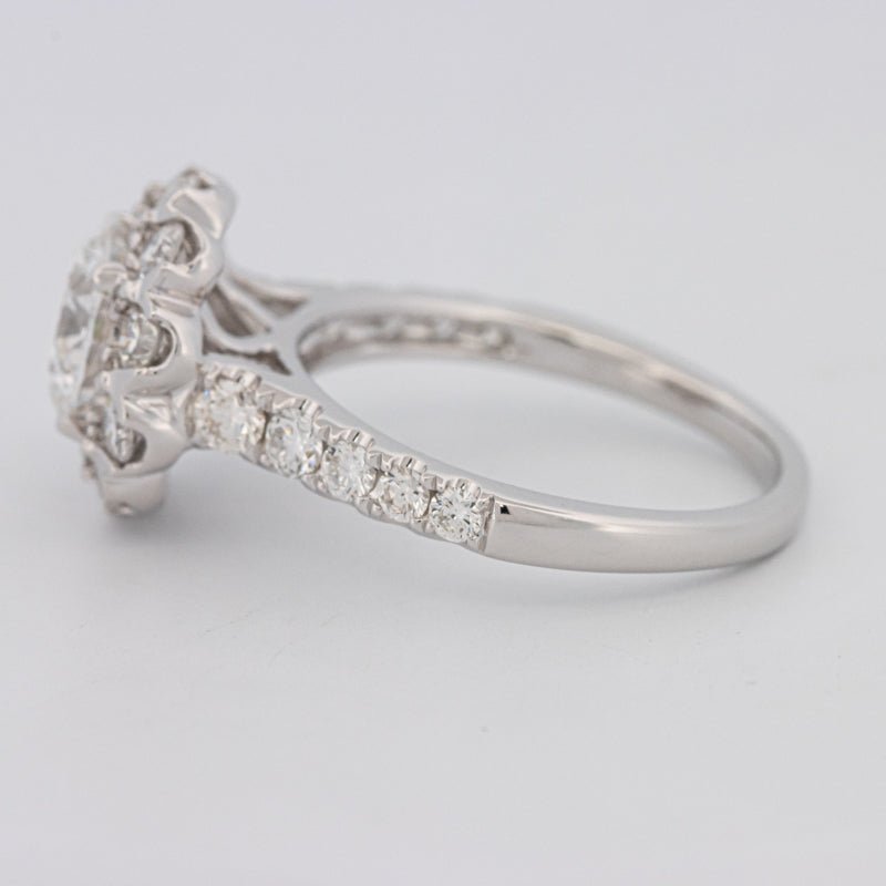 1.50 CT Round Cut Halo Pavé Solitaire (LG) - ZIZOV DIAMONDS