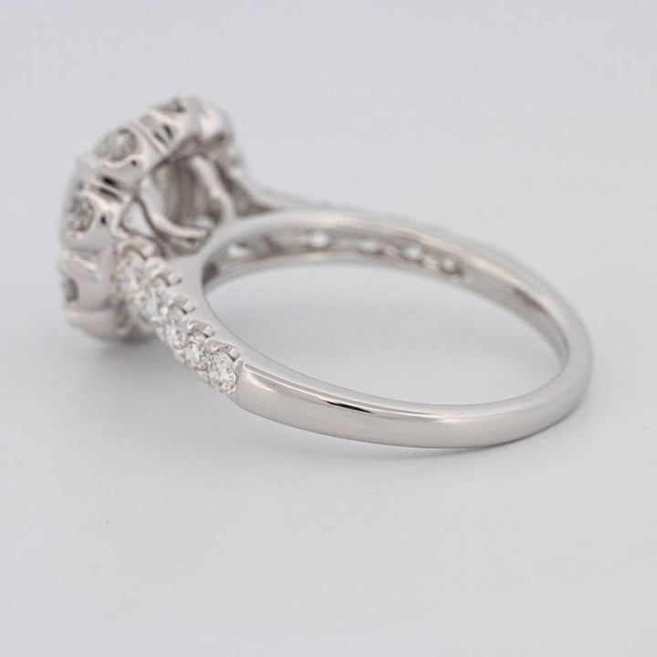 1.50 CT Round Cut Halo Pavé Solitaire (LG) - ZIZOV DIAMONDS