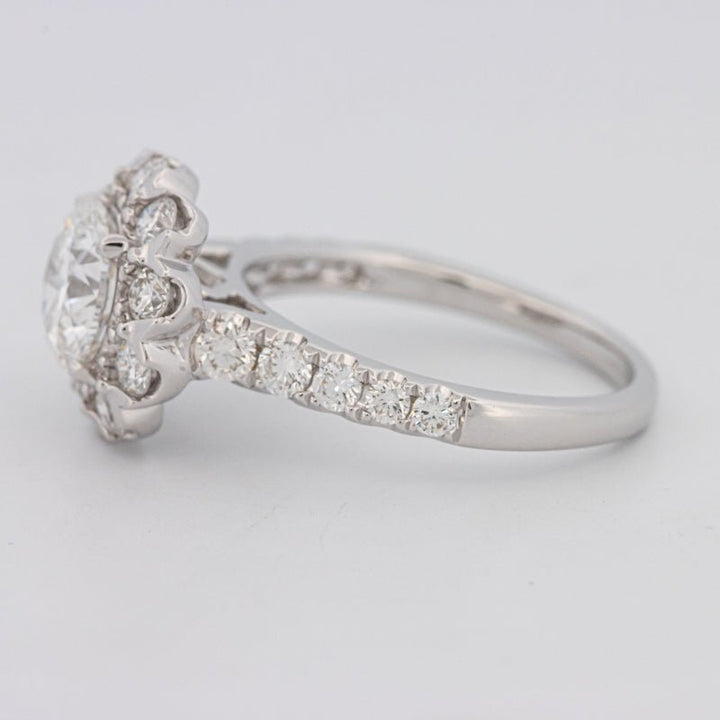 1.50 CT Round Cut Halo Pavé Solitaire (LG) - ZIZOV DIAMONDS