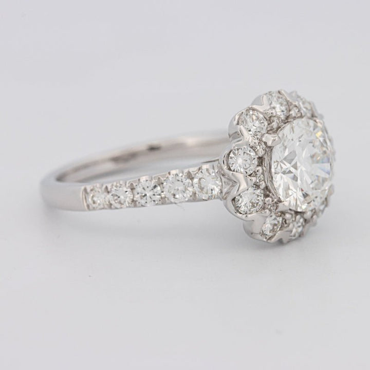 1.50 CT Round Cut Halo Pavé Solitaire (LG) - ZIZOV DIAMONDS
