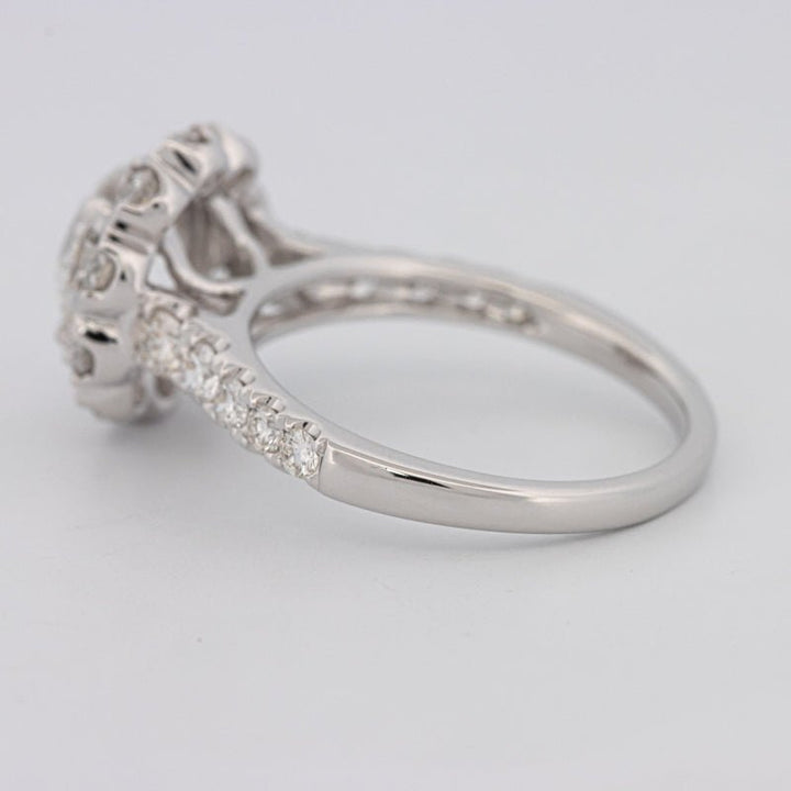 1.50 CT Round Cut Halo Pavé Solitaire (LG) - ZIZOV DIAMONDS