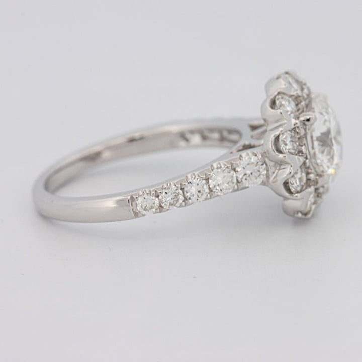 1.50 CT Round Cut Halo Pavé Solitaire (LG) - ZIZOV DIAMONDS