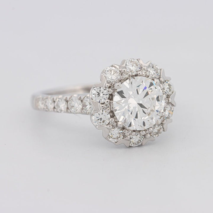 1.50 CT Round Cut Halo Pavé Solitaire (LG) - ZIZOV DIAMONDS