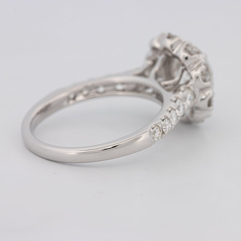 1.50 CT Round Cut Halo Pavé Solitaire (LG) - ZIZOV DIAMONDS