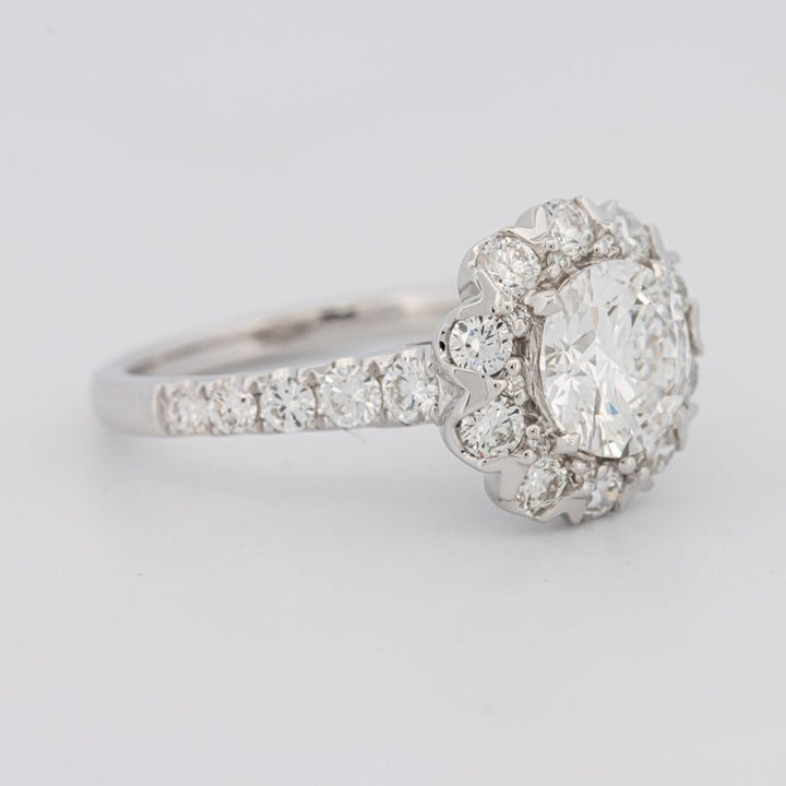 1.50 CT Round Cut Halo Pavé Solitaire (LG) - ZIZOV DIAMONDS