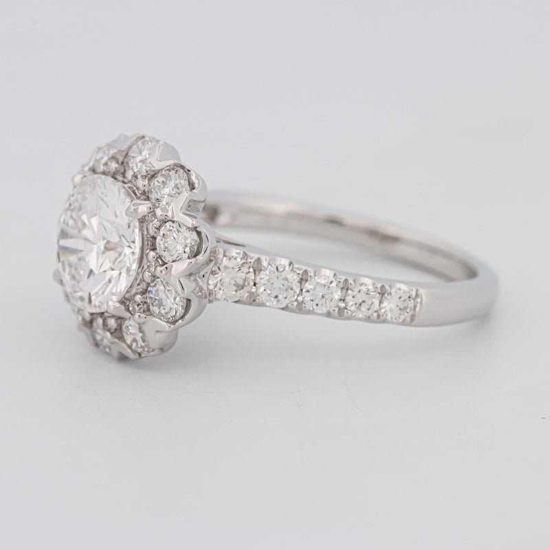 1.50 CT Round Cut Halo Pavé Solitaire (LG) - ZIZOV DIAMONDS