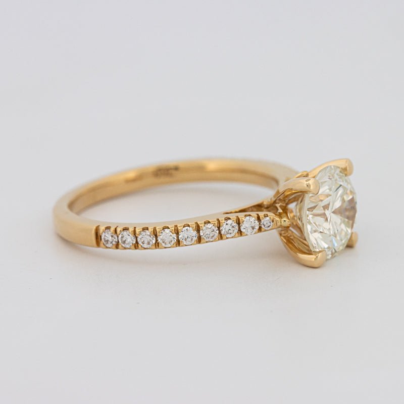 1.50 CT Round Solitaire Pavé Ring - ZIZOV DIAMONDS