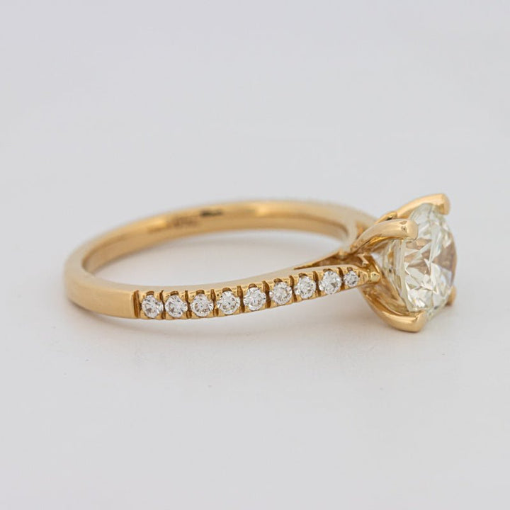 1.50 CT Round Solitaire Pavé Ring - ZIZOV DIAMONDS