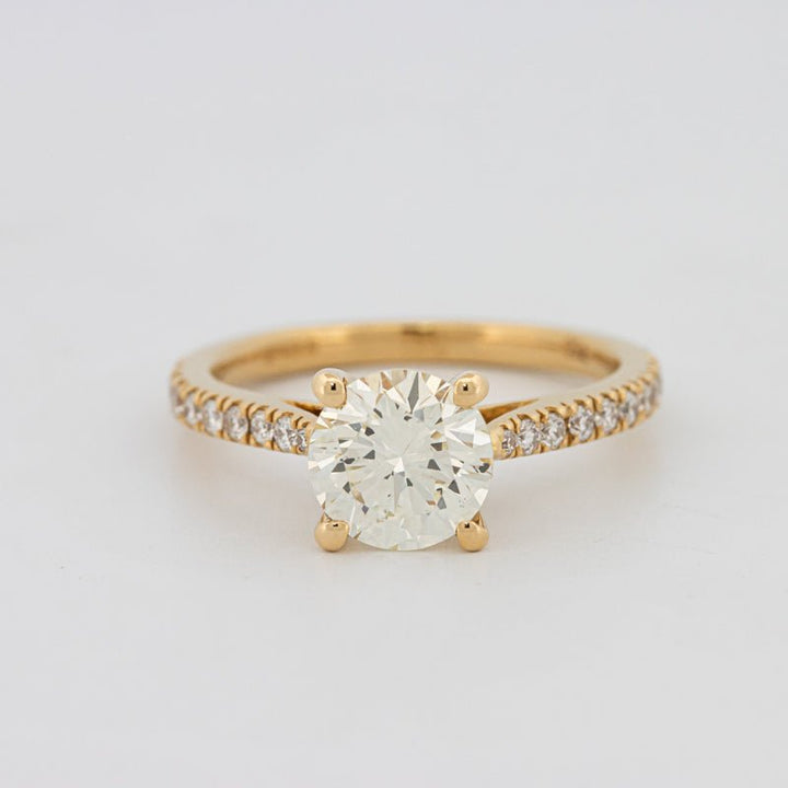 1.50 CT Round Solitaire Pavé Ring - ZIZOV DIAMONDS