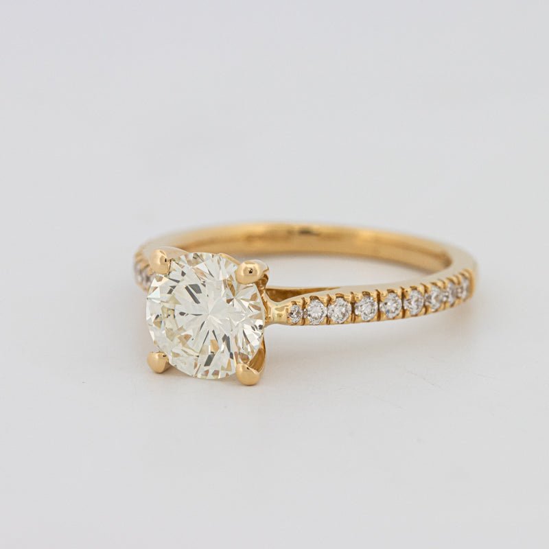 1.50 CT Round Solitaire Pavé Ring - ZIZOV DIAMONDS