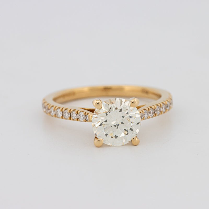 1.50 CT Round Solitaire Pavé Ring - ZIZOV DIAMONDS