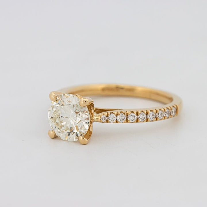 1.50 CT Round Solitaire Pavé Ring - ZIZOV DIAMONDS