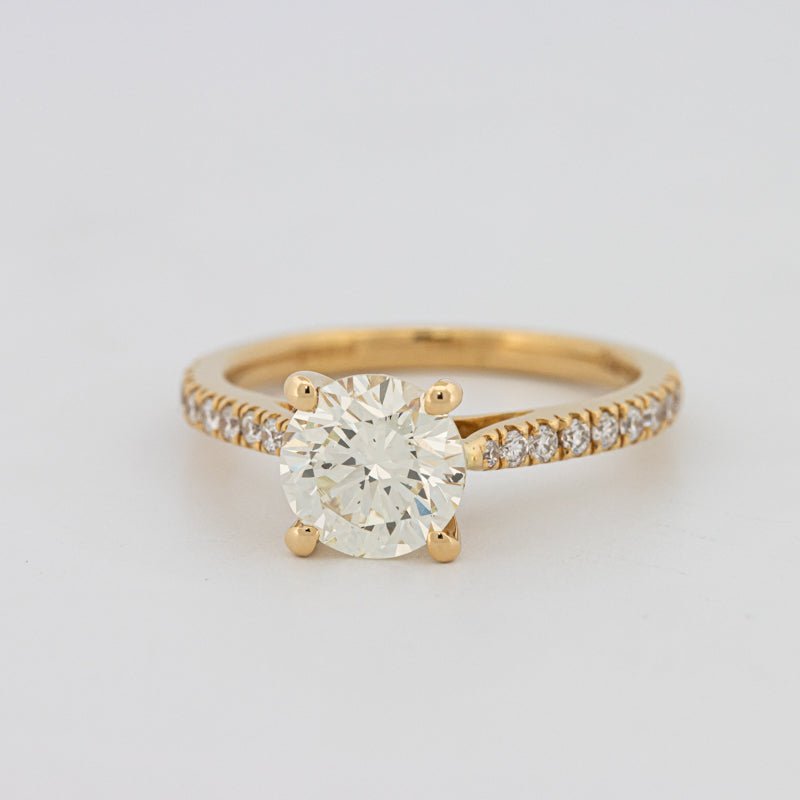 1.50 CT Round Solitaire Pavé Ring - ZIZOV DIAMONDS