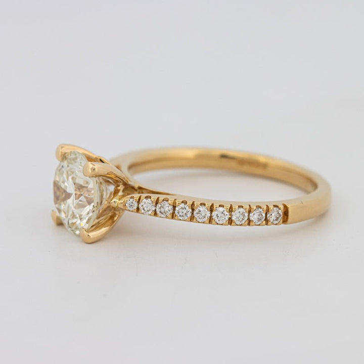 1.50 CT Round Solitaire Pavé Ring - ZIZOV DIAMONDS