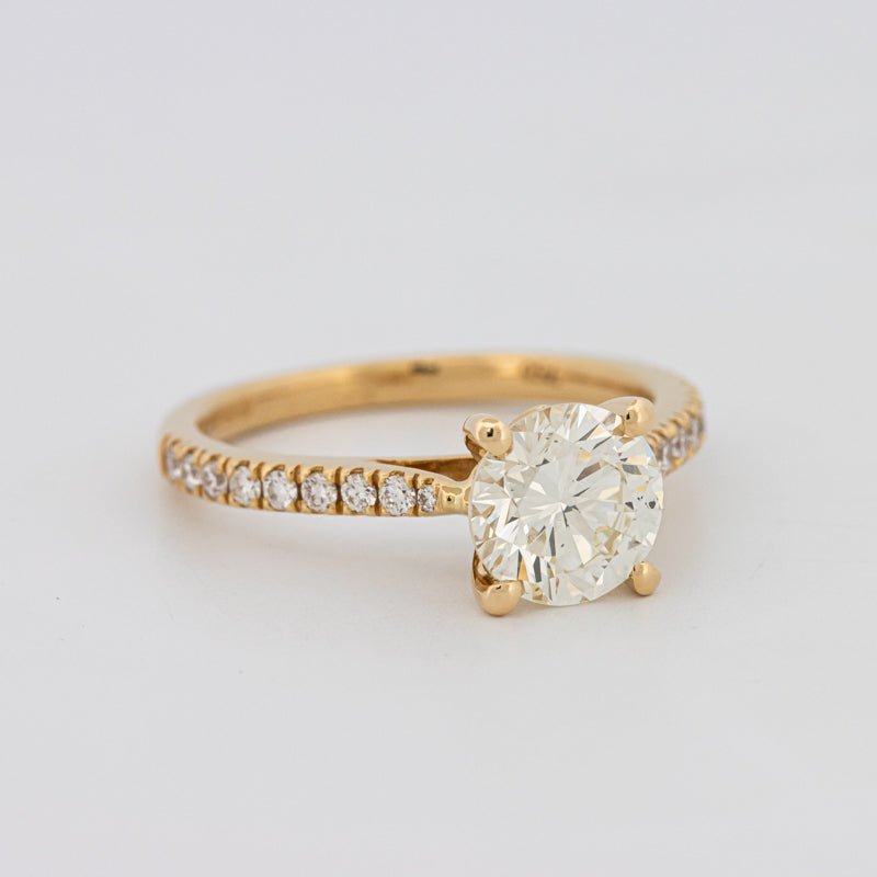 1.50 CT Round Solitaire Pavé Ring - ZIZOV DIAMONDS
