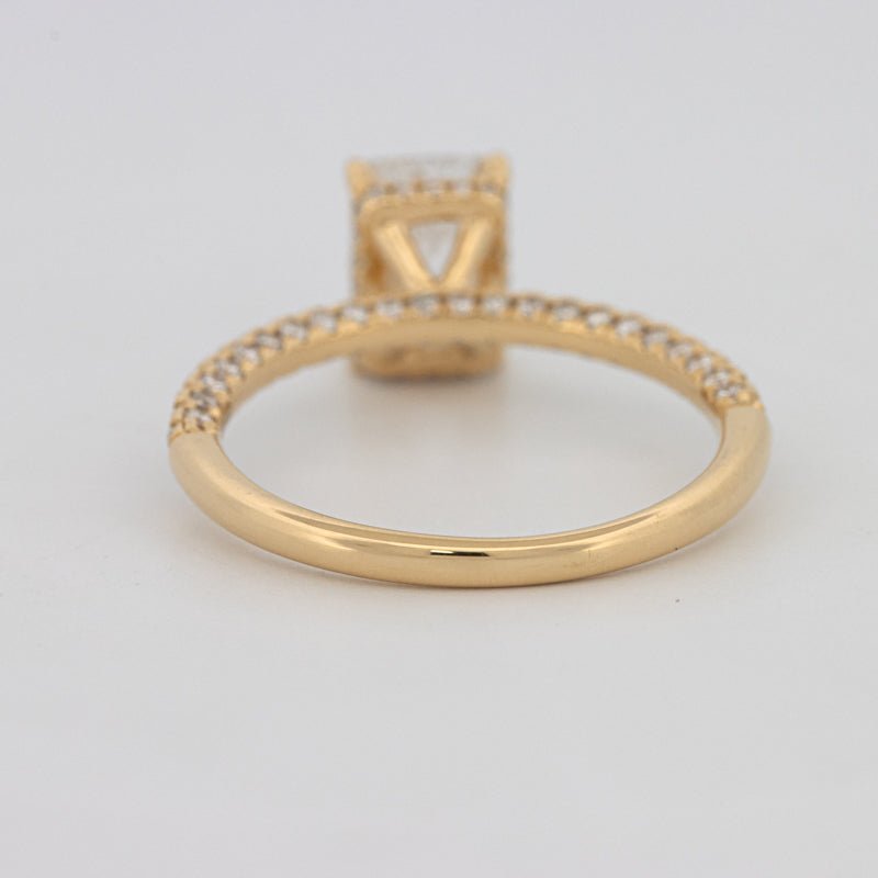 1.50 CT Under - Halo Emerald Cut Pavé Ring (LG) - ZIZOV DIAMONDS