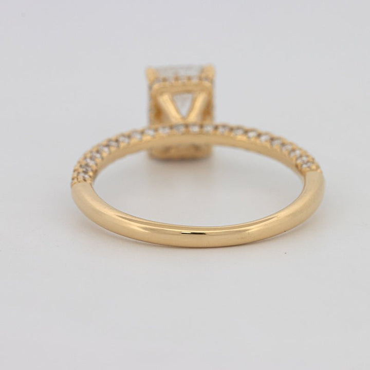 1.50 CT Under - Halo Emerald Cut Pavé Ring (LG) - ZIZOV DIAMONDS