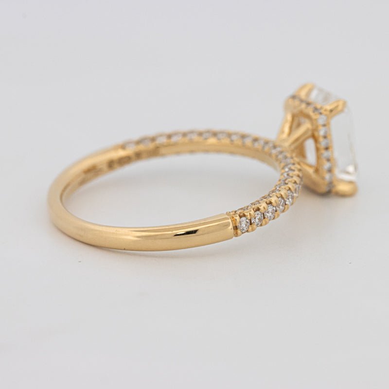 1.50 CT Under - Halo Emerald Cut Pavé Ring (LG) - ZIZOV DIAMONDS