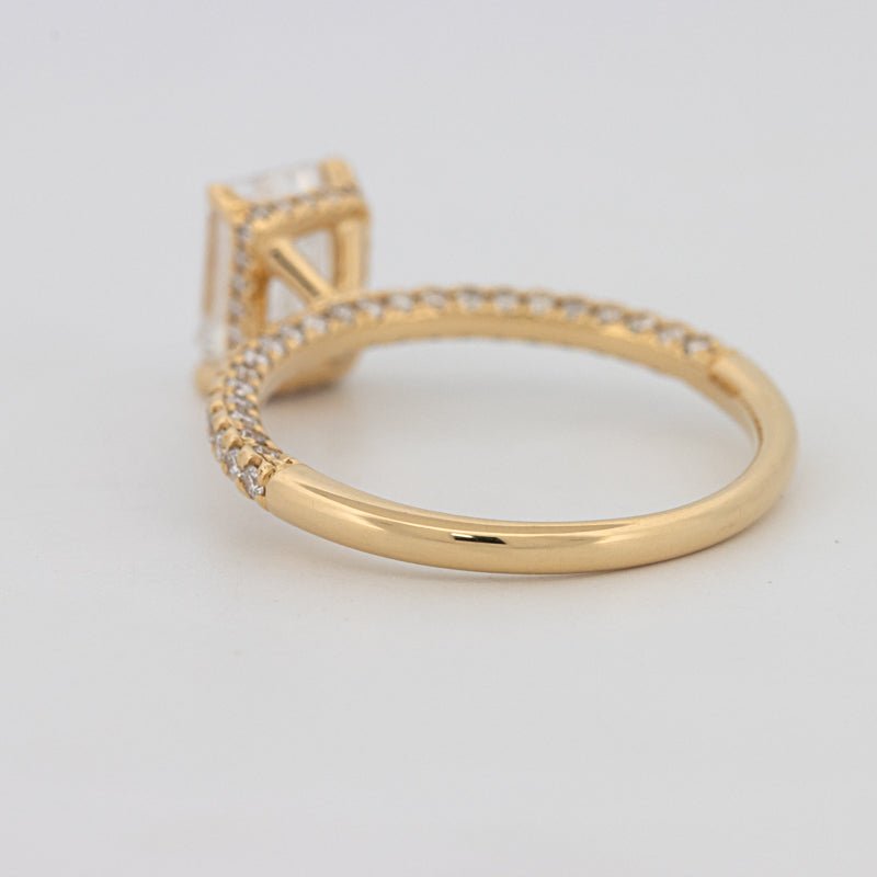 1.50 CT Under - Halo Emerald Cut Pavé Ring (LG) - ZIZOV DIAMONDS