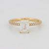 1.50 CT Under - Halo Emerald Cut Pavé Ring (LG) - ZIZOV DIAMONDS