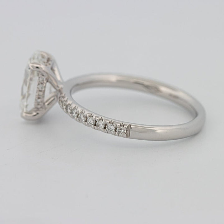 1.50 CT Under - Halo Oval Cut Pavé Solitaire (LG) - ZIZOV DIAMONDS