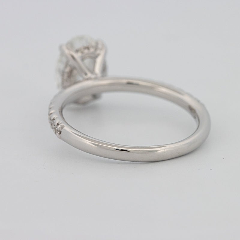 1.50 CT Under - Halo Oval Cut Pavé Solitaire (LG) - ZIZOV DIAMONDS